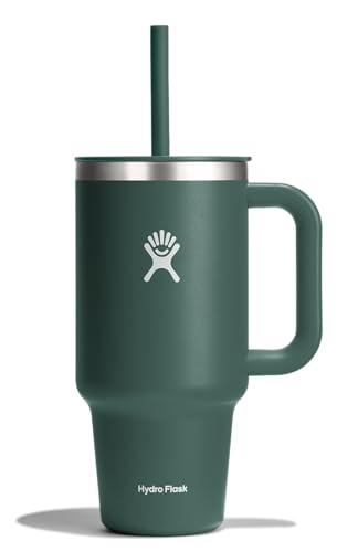 Hydro Flask 32 Oz Travel Tumbler with Handle, Lid and Straw - Insulated Stainless Steel in 32 Oz Fir