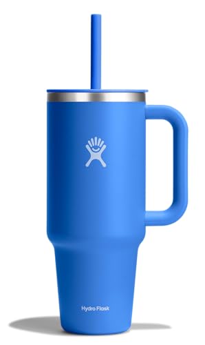 Hydro Flask 40 Oz Travel Tumbler with Handle, Lid and Straw - Insulated Stainless Steel in Cascade