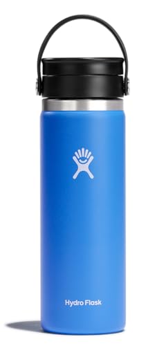 Hydro Flask Flex Sip Coffee Tumbler  Insulated Stainless Steel, Non Spill, Leak Proof Travel Coffee Cup 20 Oz Cascade Blue