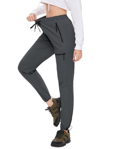SEVEGO Womens Hiking Pants Tall Inseam 30"/32"/34"/36" Athletic Cargo Pants Lightweight 4 Zipper Pockets Water Resistant