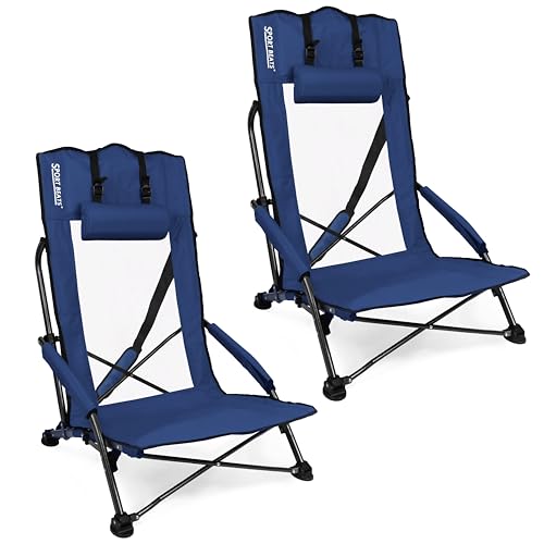 SPORT BEATS Low Beach Chairs Set of 2