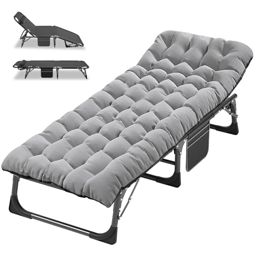 ABORON Camping Cot for Adult 28" Extra Wide, Heavy-Duty 1200D Oxford Cot for Sleeping, Portable Folding Camp Bed with Mat & Carry Bag