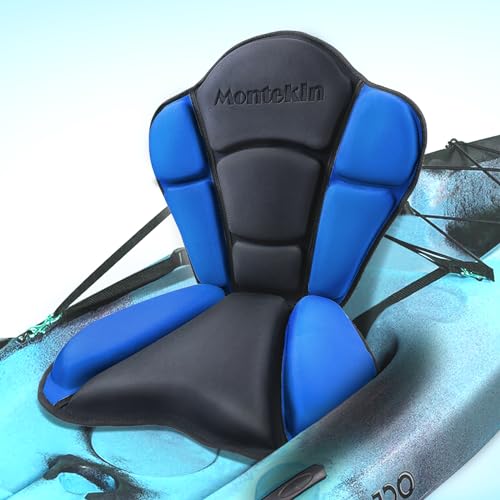 Thickened Kayak Seat with Back Support, Sit On Top Cushioned Canoe Backrest Molded Foam Seat for SUP Paddle Board Fishing Boat Long Trip