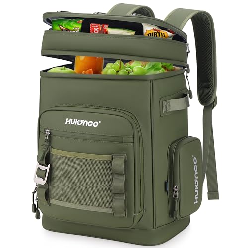 Large Waterproof Insulated Cooler Backpack for Men & Women, Leak Proof Cooler Backpack for Camping, Beach, Fishing, Picnic, Travel, Outdoor, 30L, 48Cans