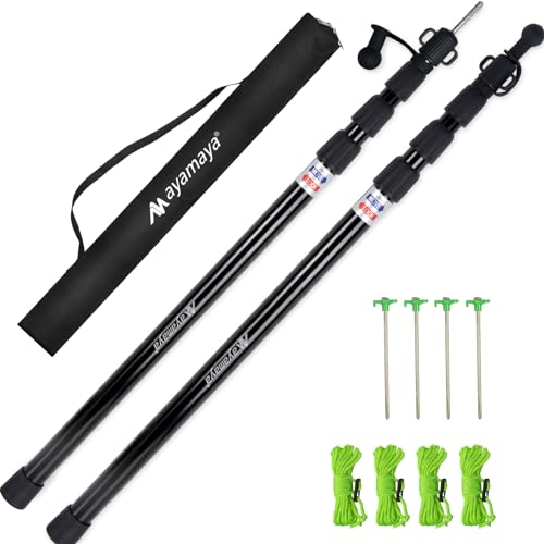 AYAMAYA 2-Pack Tarp Poles