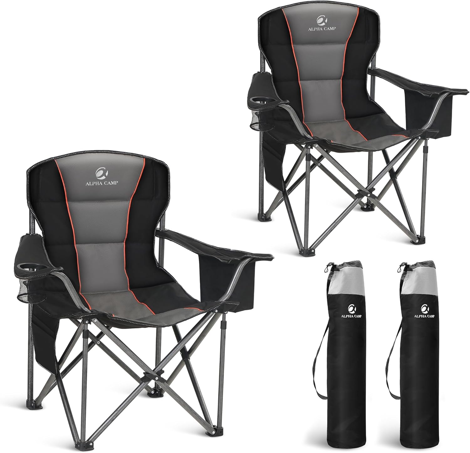 LET'S CAMP Folding Camping Chair Oversized