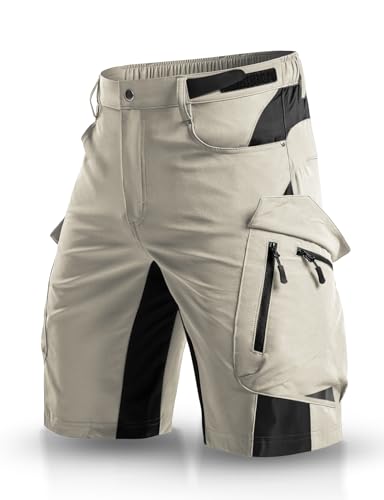 XKTTAC Men's Outdoor Quick Dry Lightweight Stretchy Shorts for Hiking, Tactical, Camping, Travel with 6 Pockets