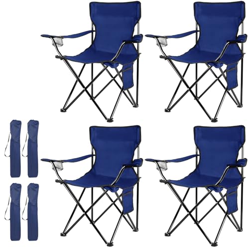 Damei century 4pcs Foldable Camping Chair, Lightweight, Installation-Free, Ideal for Outdoor Parties, Beaches, Lawns, Sports