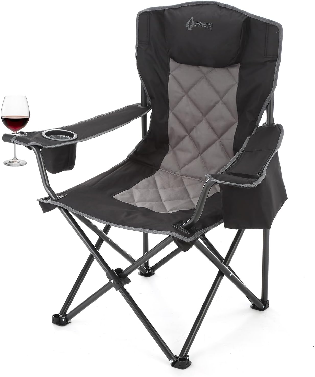 ARROWHEAD OUTDOOR Portable Deluxe Folding Camp Quad Chair