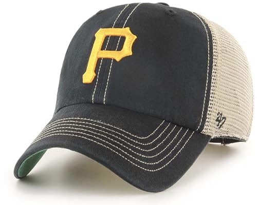 47 MLB Trawler Primary Logo Team Color Mesh Trucker Clean Up Adjustable Hat, Adult One Size Fits All