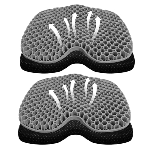 Kayak Seat Cushion, Thicken Anti Slip Waterproof Gel Kayak Seat, Portable Canoe Rowing Rubber Dinghy Pad for Stadium Sit in Kayak Inflatable Fishing Kayak Canoe Kayak Accessories