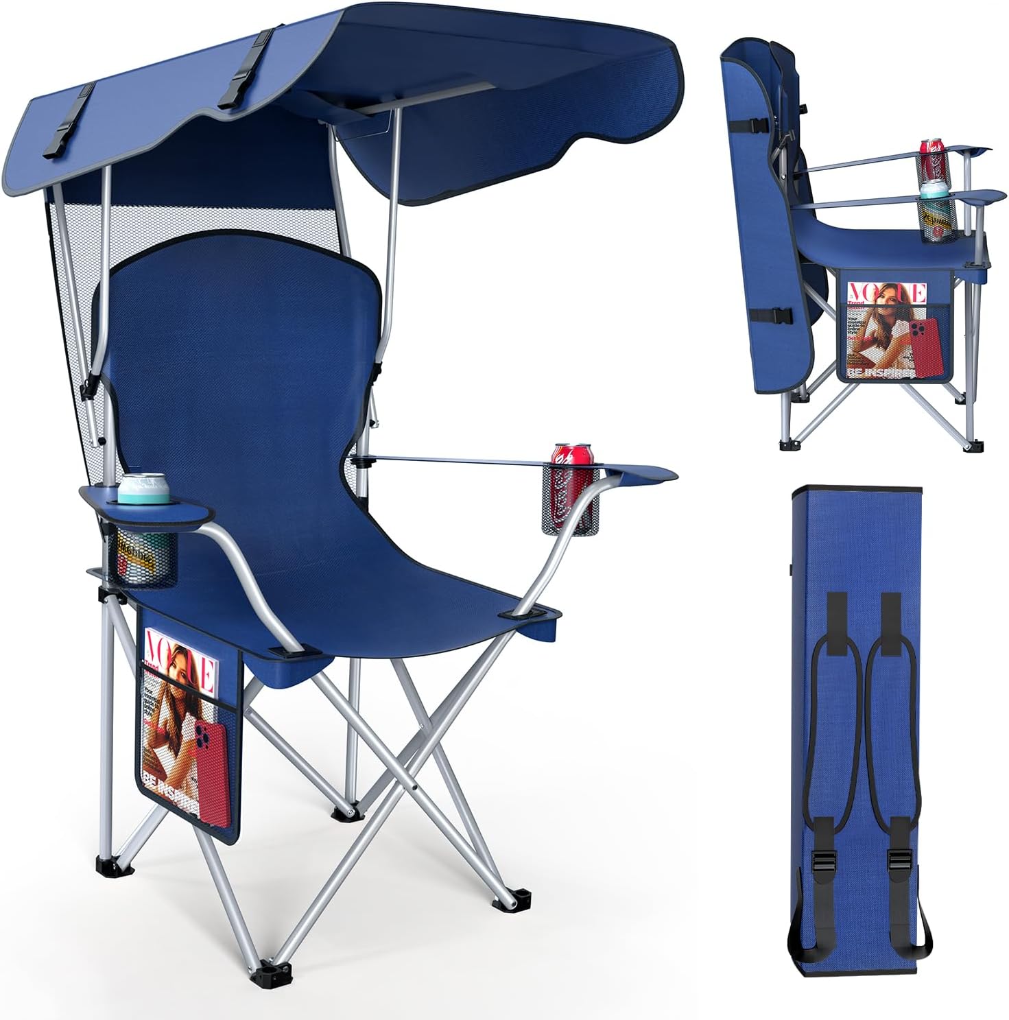 VTOY Portable Camping Chair with Canopy