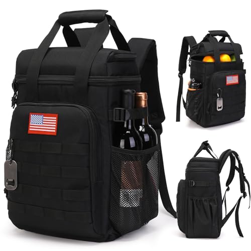 Tactical Backpack Cooler,Lunch Backpack for Men Adults Work with Handle,Soft Cooler Backpack Insulated Waterproof Leak Proof