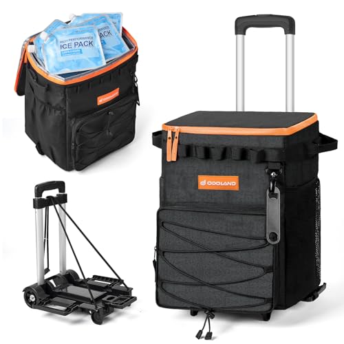 Odoland 48/72 Cans Soft Cooler with Wheels and Handle (Budget)