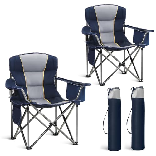 HIGH POINT SPORTS Oversized Portable Camping Folding Chair (Blue)
