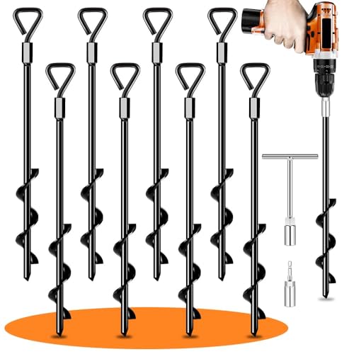 Pamofuper Ground Anchors Screw in Tent Stakes