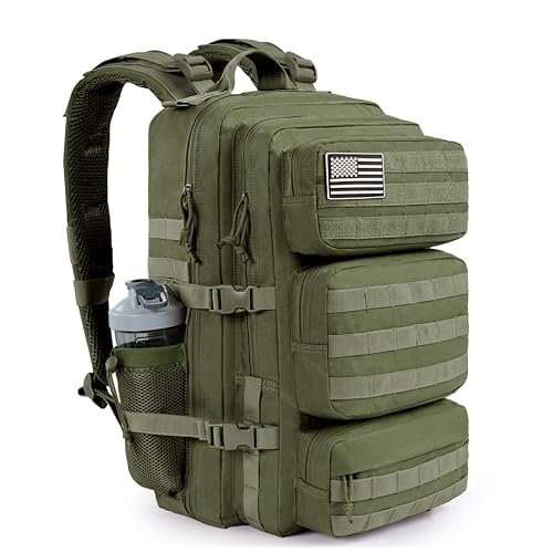Military Tactical Backpack 50L Large Day Backpack - Dark Green