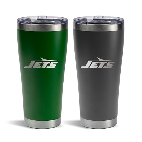 The Memory Company Officially Licenced NFL 30OZ Tumbler Set - 2-Pack Home & Away Stainless Steel Insulated Tumblers with Straws, Double Wall Vacuum Sealed Football Fan Drinkware