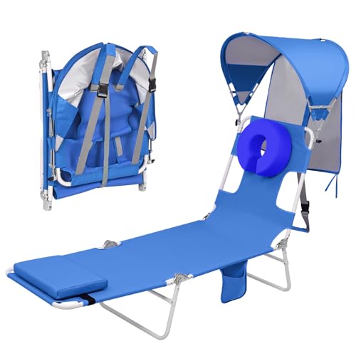 Minndudu Backpack Tanning Chair with Canopy
