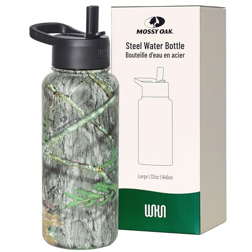 Wildkin Mossy Oak 32oz Kids Water Bottle  Leakproof, Vacuum-Insulated, Durable, Easy-Clean - Obsession