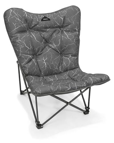 KingCamp Butterfly Chair Oversized XL Camping Chairs for Adults Padded Folding Comfy Camp Chairs 300lbs Heavy Duty with High Back for Bedroom Living Room Dorm Rooms Outdoor Patio Lawn