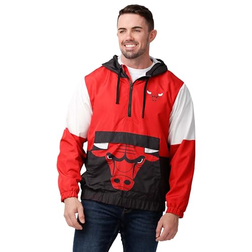 FOCO NBA Mens Nba Team Logo Warm-up Windbreaker Jacket