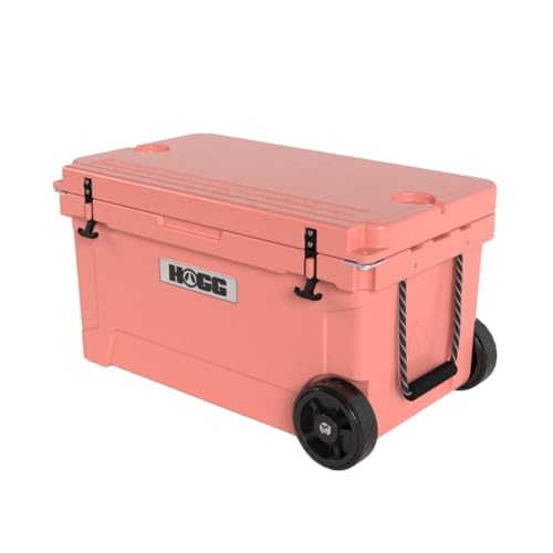 Hogg Insulated Cooler, Rotomolded Cooler with Rubber Gasket Seal for Insulation, Comes with Cupholders, Fishing Ruler, and Bottle Openers