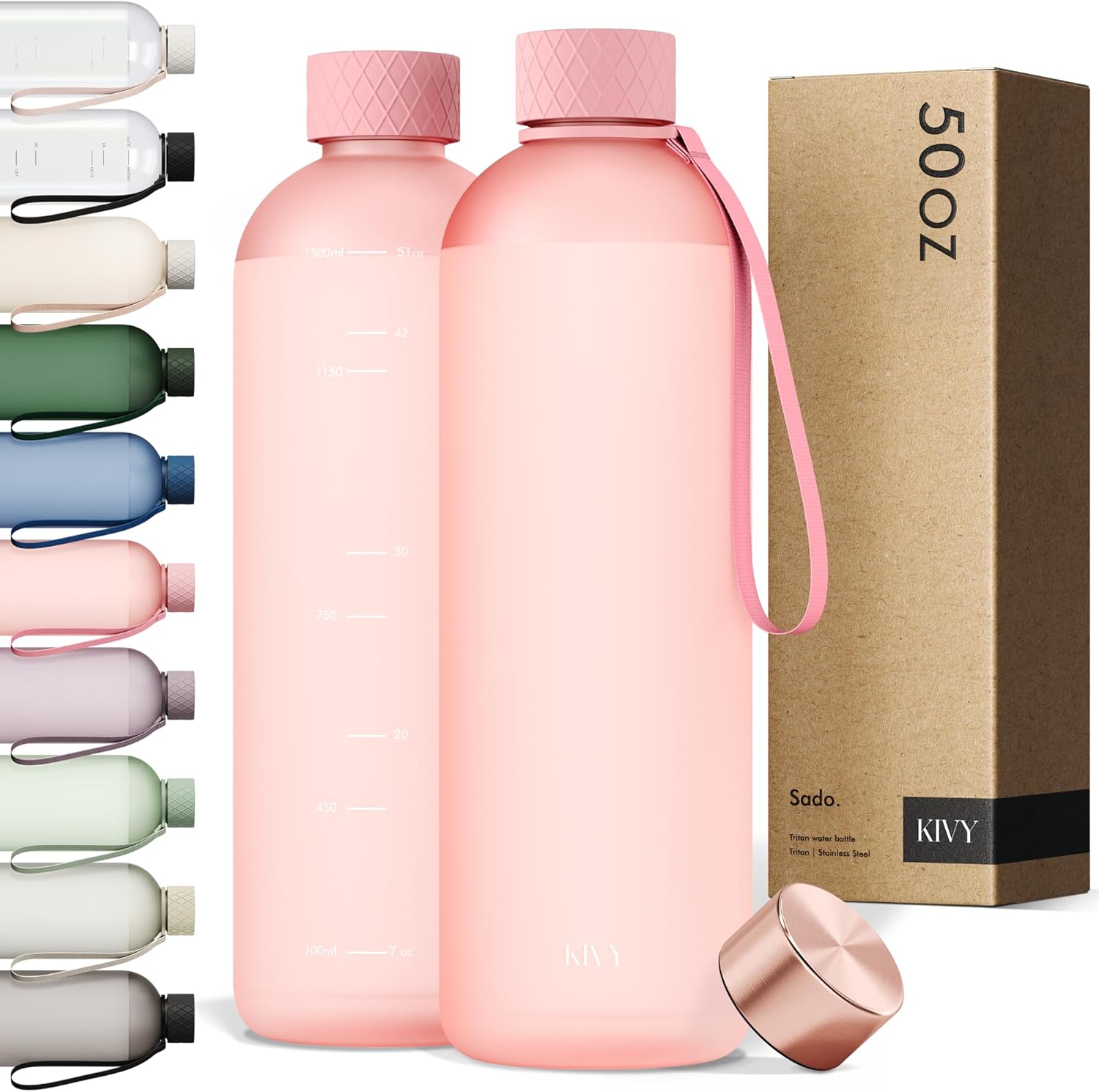 KIVY Large Water Bottle 50oz