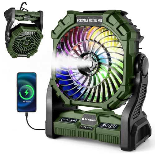 Odoland Portable LED Lantern with Fan