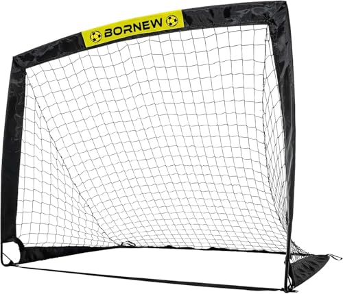 Kids Soccer Goal for Backyard Set - 2 Set of 6X4 / 4X3 ft Toddler Soccer Nets Training Equipment, Soccer Ball, Pop Up Portable Soccer Set for Kids and Youth Games and Training Goals Ages 3-16 Gift
