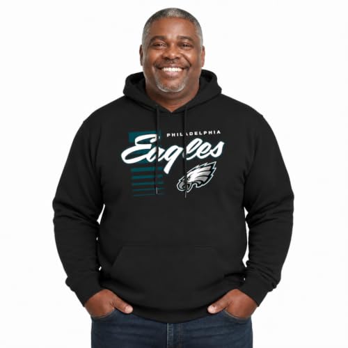 Team Fan Apparel NFL Adult Unisex Retro Script Ultra Soft Fleece Hooded Sweatshirt, Officially Licensed Football Performance