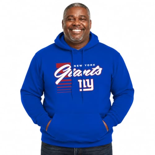 Team Fan Apparel NFL Adult Unisex Retro Script Ultra Soft Fleece Hooded Sweatshirt, Officially Licensed Football Performance