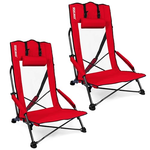 SPORT BEATS Low Beach Chairs Set of 2