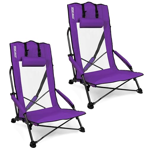 SPORT BEATS Low Beach Chairs Set of 2