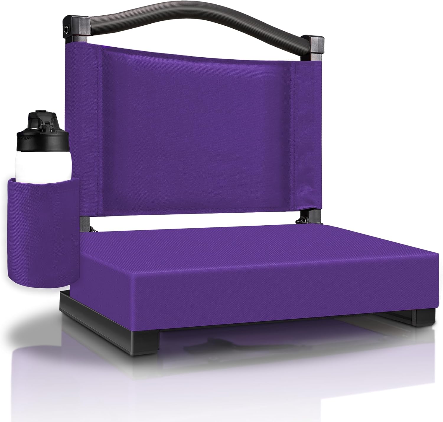 HABUTWAY Stadium Seats with Back Support and Thick Cushion Bleacher Seats with Backs and Cushion Wide, Stadium Chairs Include Shoulder Strap and Pocket, Perfect for Sports Events