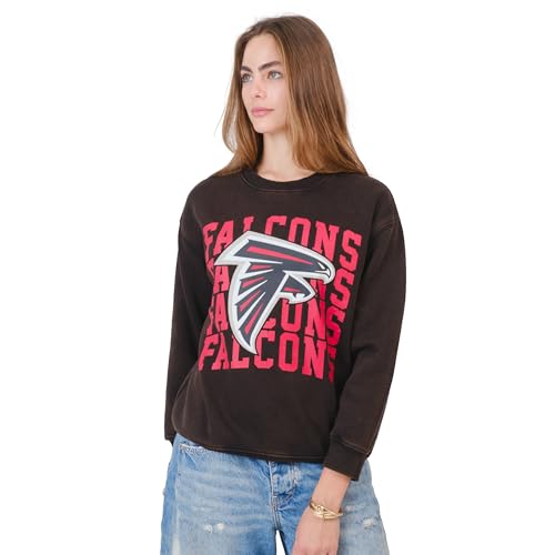 Ultra Game Women's NFL Official Super Soft Oversized Cozy Sweatshirt