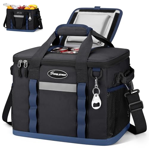 Maelstrom Collapsible Soft Cooler Bag, 24/30/60/75 Cans Beach Cooler, Ice Chest, Leakproof & Portable for Beach, Camping, Road Trips & Grocery Shopping