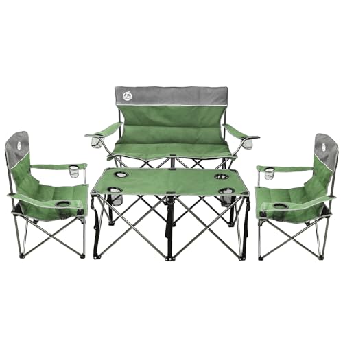 Northroad Folding Camping Chair Set (Green)