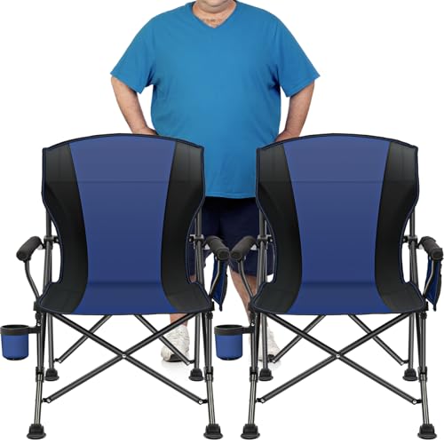 LING RONG Oversized Folding Chair (Blue-Black)