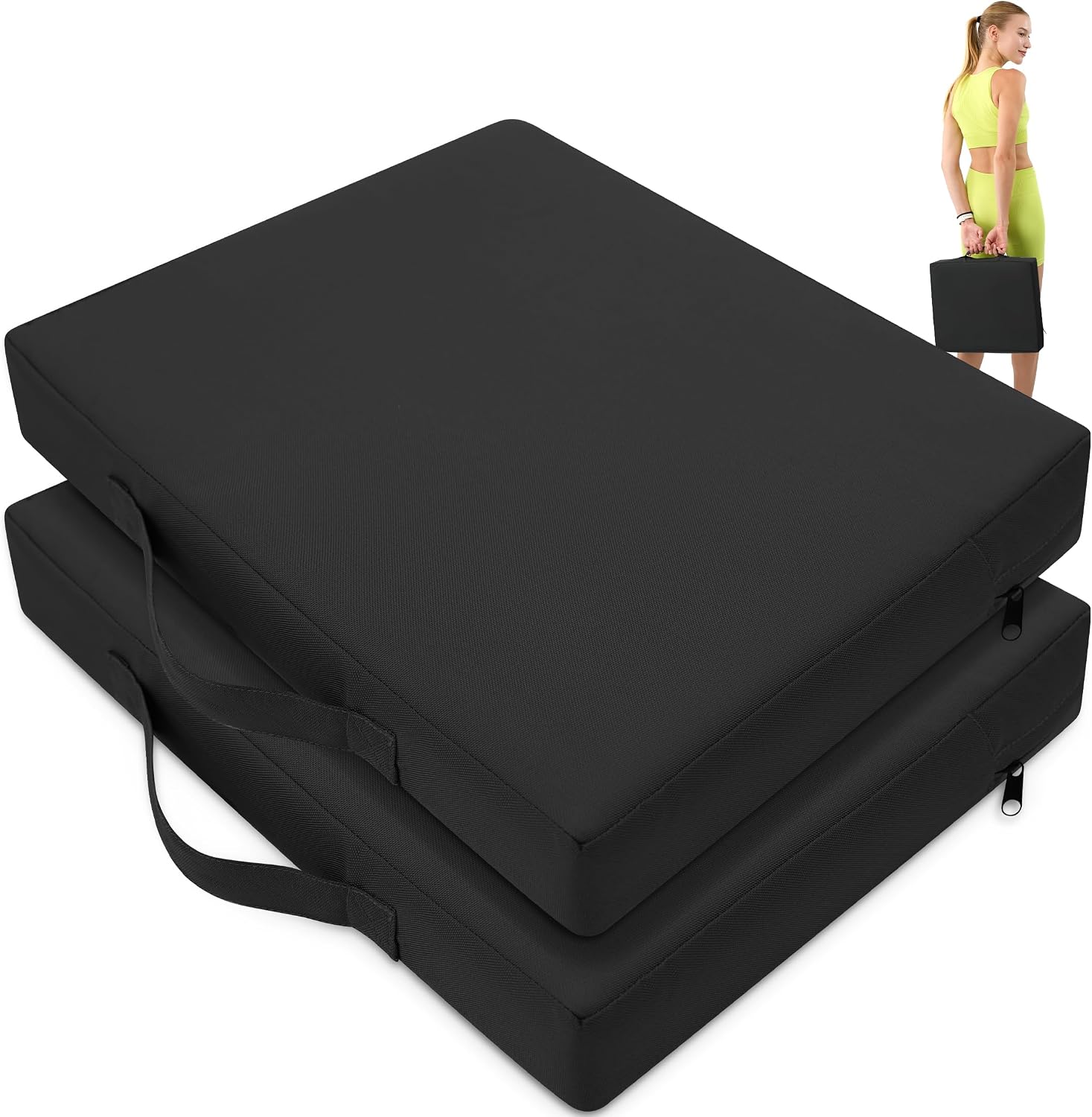 2 Pcs Stadium Seat Cushions Water-Repellent Bleacher Seat Cushions Indoor & Outdoor Seat Cushion for Bleachers Portable Stadium Cushion for Sports Events, Office Chairs, Beaches