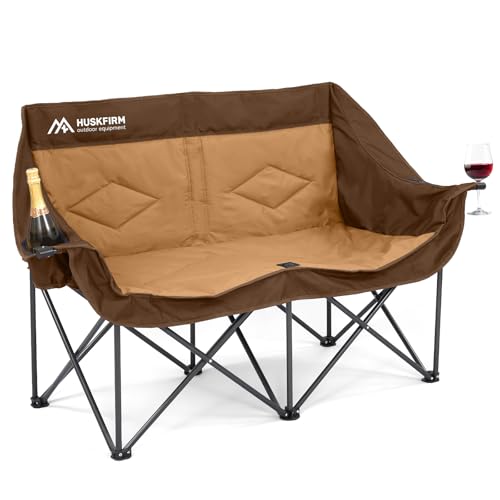Huskfirm Double Camping Chair (Brown)