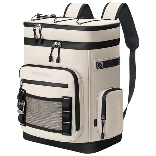 Large Waterproof Insulated Cooler Backpack for Men & Women, Leak Proof Cooler Backpack for Camping, Beach, Fishing, Picnic, Travel, Outdoor, 30L, 48Cans
