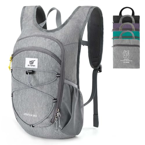 SKYSPER 15L/20L Foldable Hiking Backpack Lightweight Packable Travel Daypack with Chest Strap Small Folding Pack for Walking