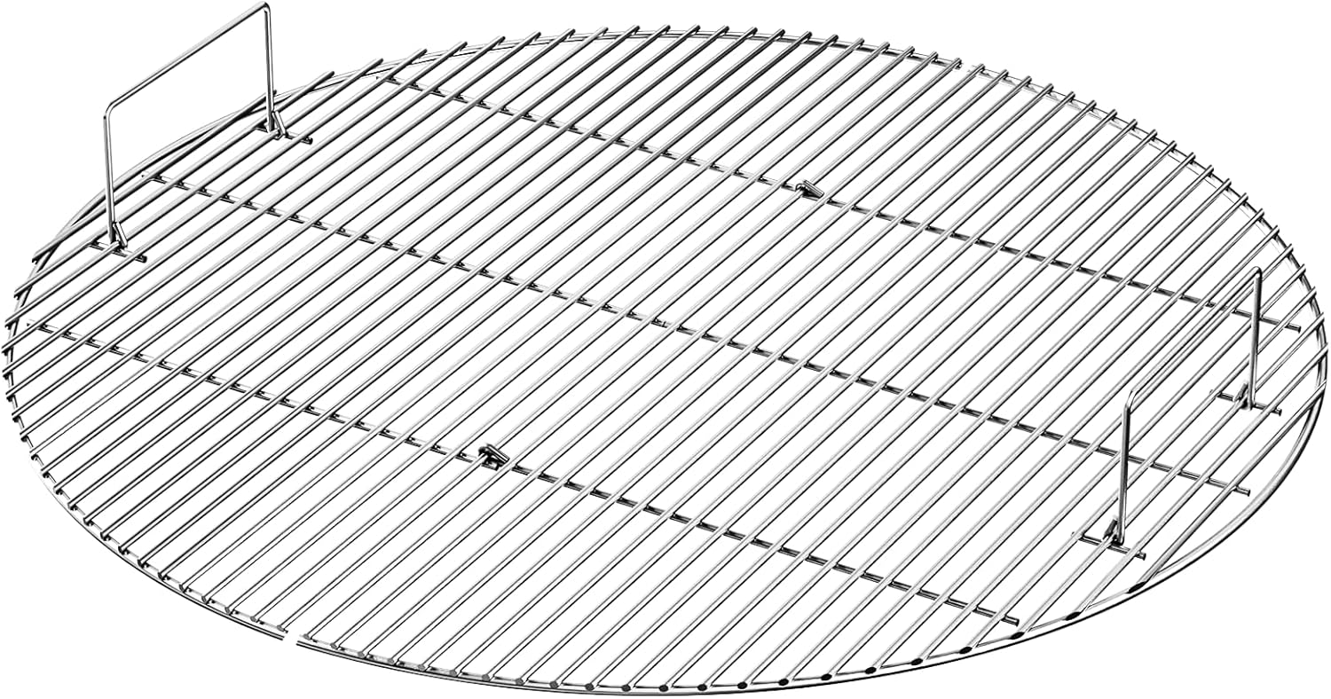 IDZO Foldable Stainless Steel Fire Pit Cooking Grill Grate  Heavy-Duty Portable Campfire BBQ Cooking Rack  Outdoor Camping & Backyard Fire Pit Accessory  36-Inch Cooking Surface
