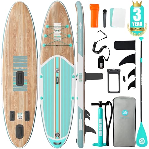 Niphean Inflatable Stand Up Paddle Board with SUP Accessories, Anti-Slip EVA Deck, 106 Inflatable Paddle Boards for Adults & Youth of All Skill Levels