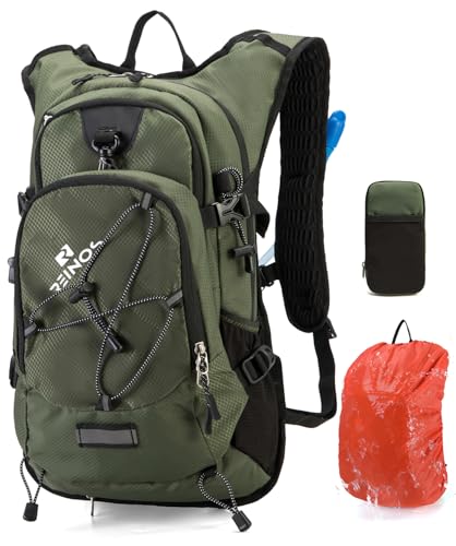 Hydration Backpack Pack with 2L Water Bladder 18L Hiking Backpack Women Men Lightweight Hydropack Insulated Daypack for Biking, Running, Festival