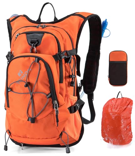 Hydration Backpack Pack with 2L Water Bladder 18L Hiking Backpack Women Men Lightweight Hydropack Insulated Daypack for Biking, Running, Festival