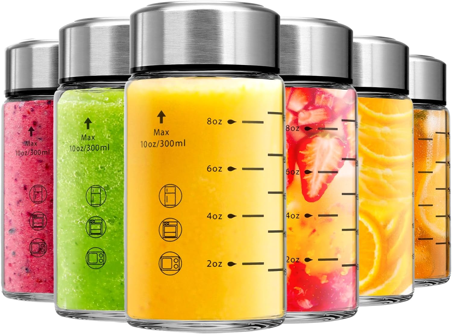 chunmo Glass Juice Bottles 10 oz