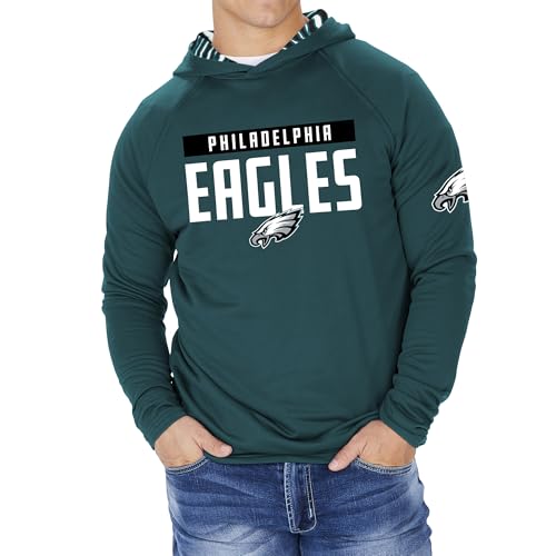 Zubaz NFL Men's Lightweight Hoodie with Lined Hood in Camo, Viper, Zebra Patterns, All NFL Teams, Official Licensed NFL