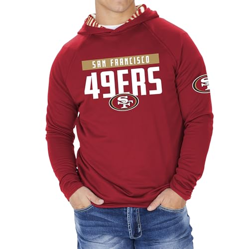 Zubaz NFL Men's Lightweight Hoodie with Lined Hood in Camo, Viper, Zebra Patterns, All NFL Teams, Official Licensed NFL